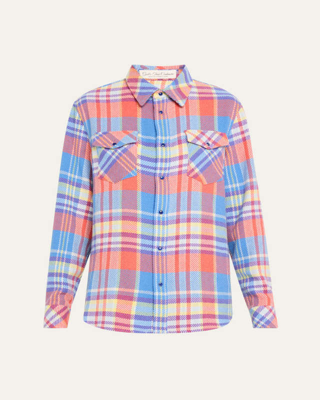 Creator Tartan Cashmere Button-Down Shirt